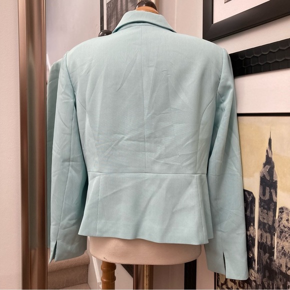 Vintage Evan Picone aquamarine ribbed blazer - Picture 6 of 6
